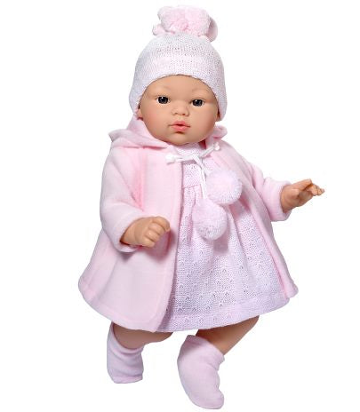 Asi Koke pigedukke 36 cm - Pink Duffel Coat