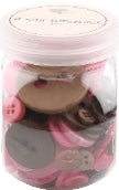 Go Handmade Knöpfe - 100g - Pink