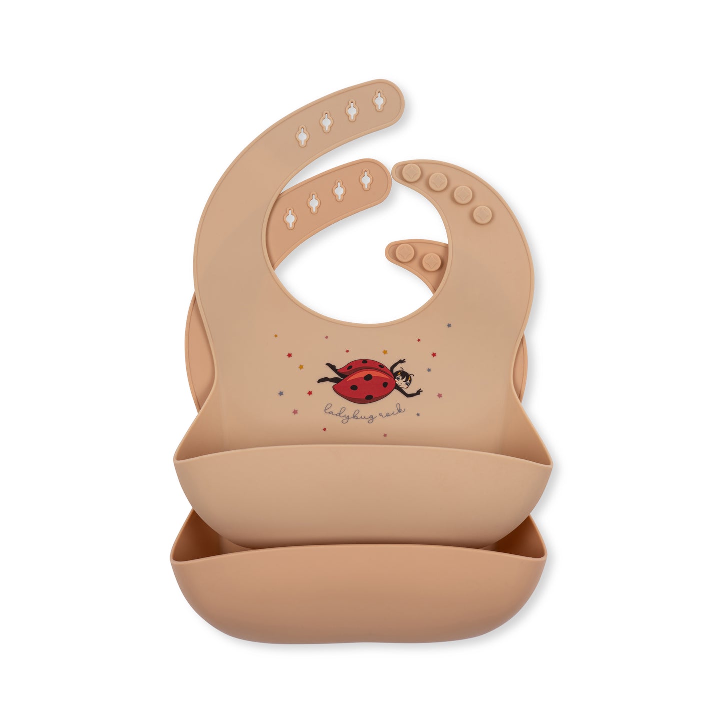 Konges Sløjd 2 pak Silicone Hagesmække - Ladybug
