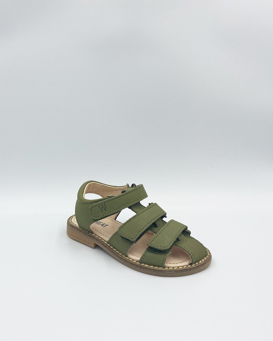 Wheat Addison Leather Sandal - Heather Green