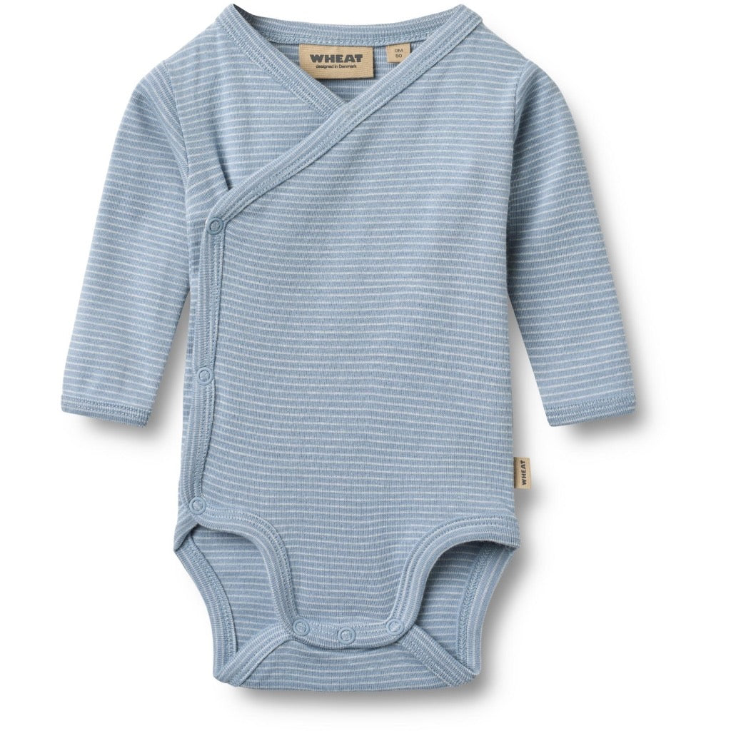 Wheat Pil slå-om Body L/S - Faded blue stripe