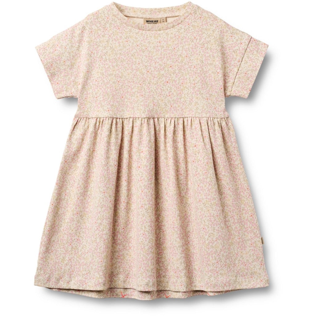 Wheat Emilie Jersey Kjole S/S - Coral flowers