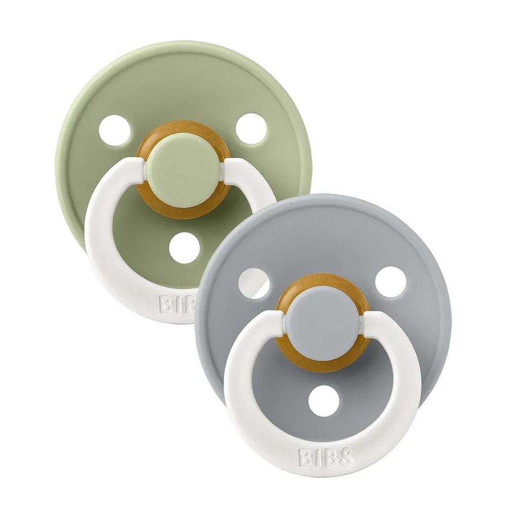 BIBS Colour NatSutter / 2 pak latex str.1 - Sage Glow/Cloud Glow
