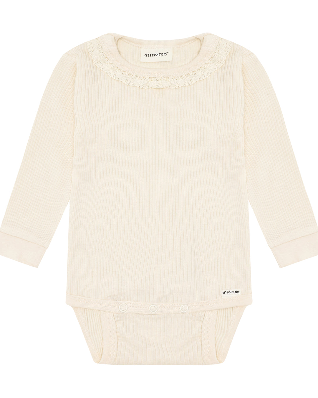 Minymo rib Body LS - White Swan
