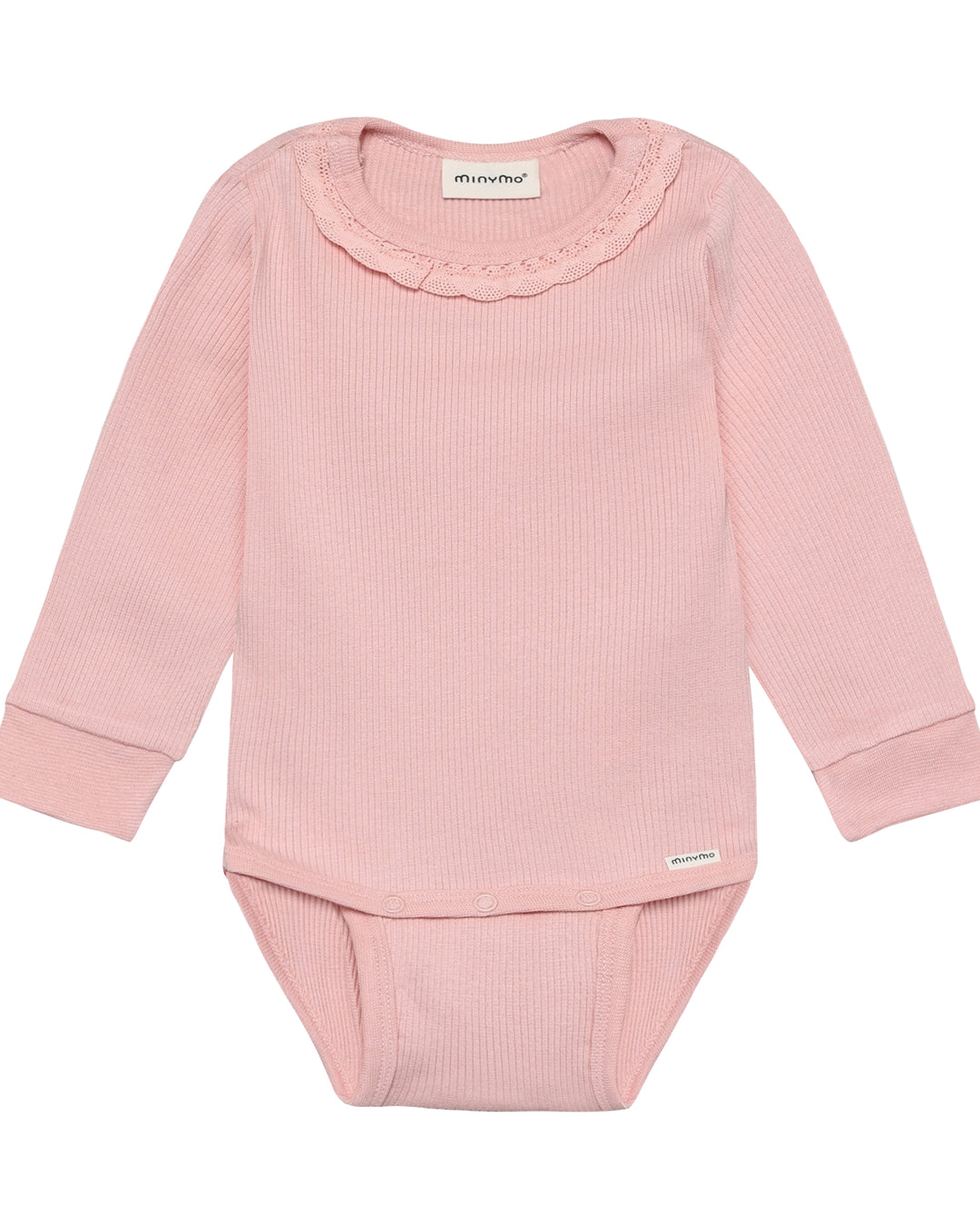 Minymo rib Body LS - Silver Pink