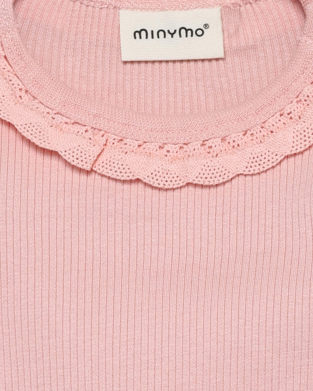 Minymo rib Body LS - Silver Pink