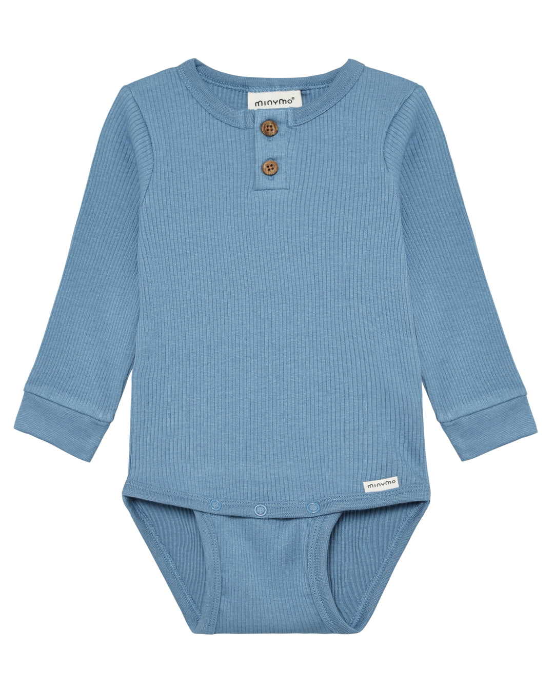 Minymo rib Body LS - Blue Shadow