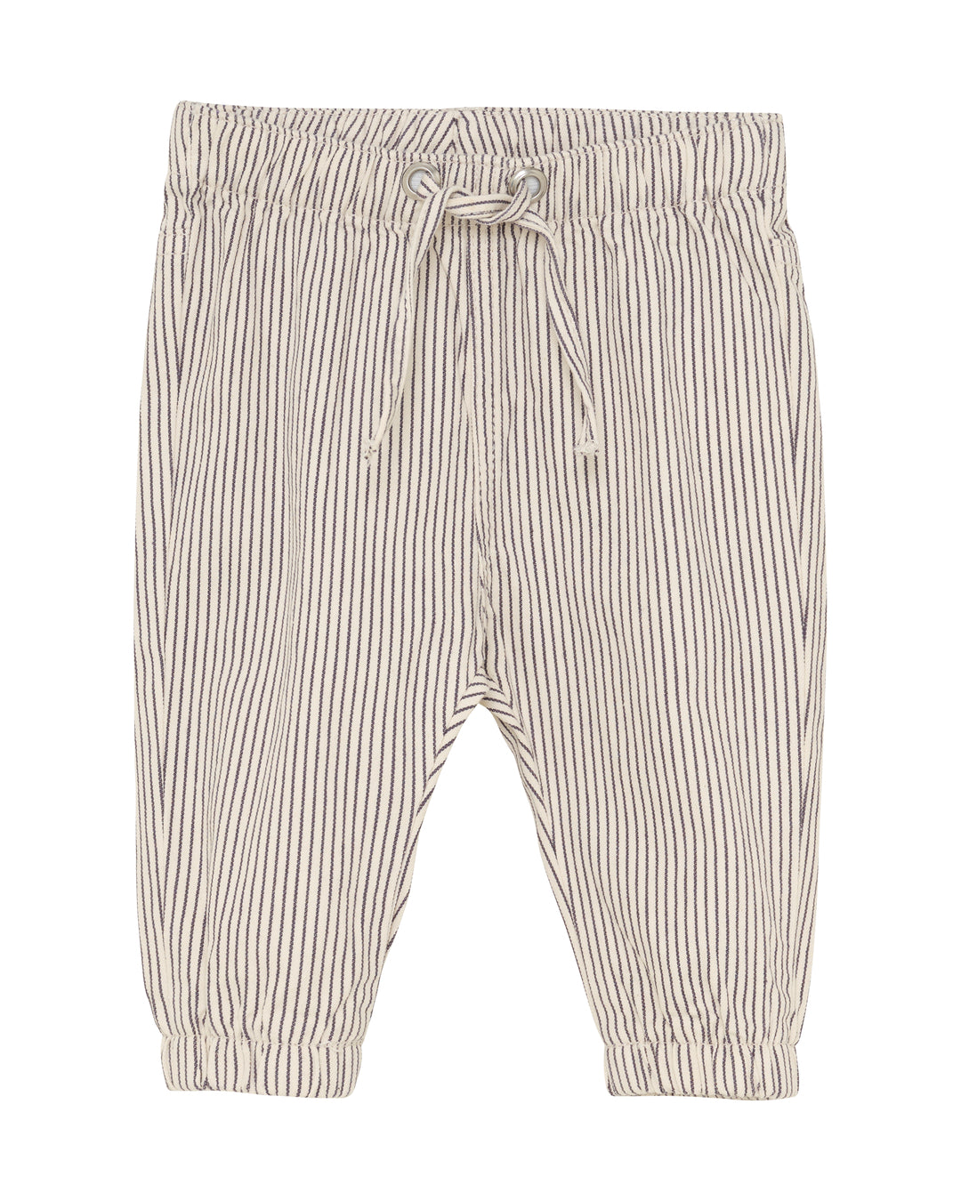 Minymo Twill stribet Bukser - White Swan
