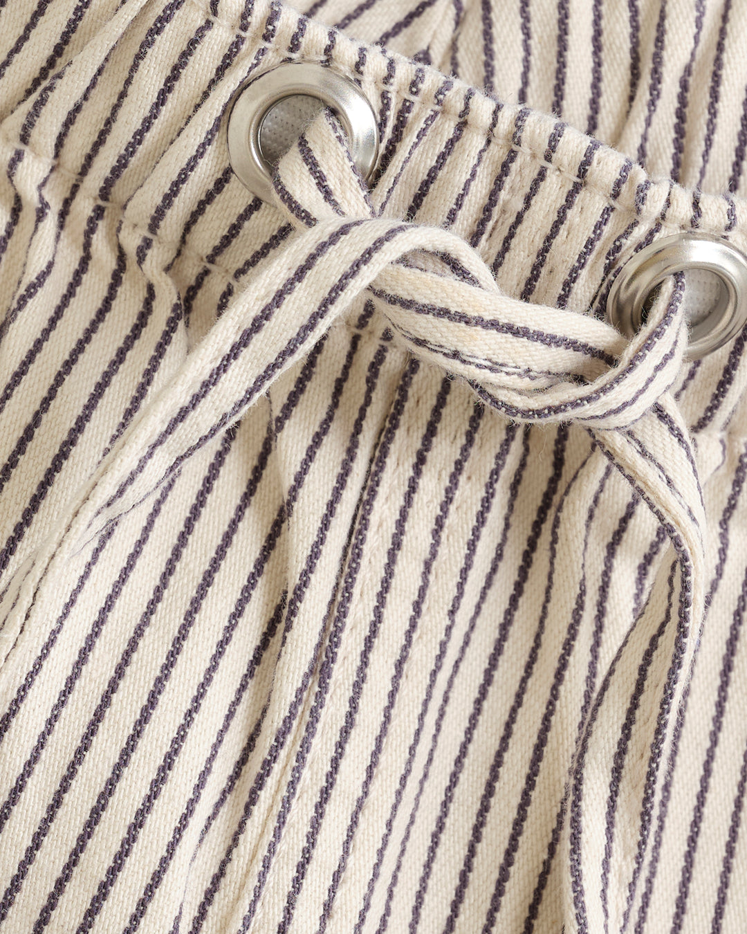 Minymo Twill stribet Bukser - White Swan