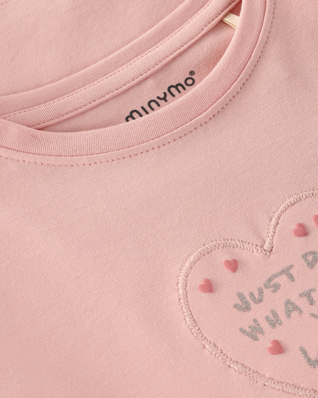 Minymo T-shirt LS - Silver Pink