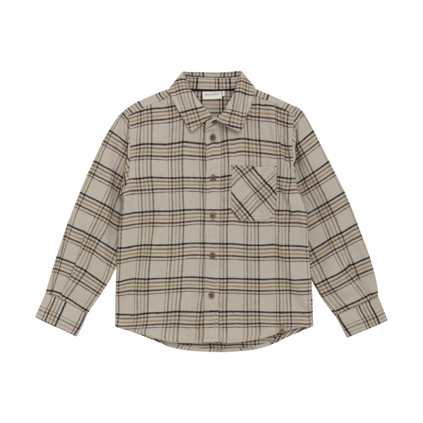 Minymo Shirt LS Check - Oxford Tan