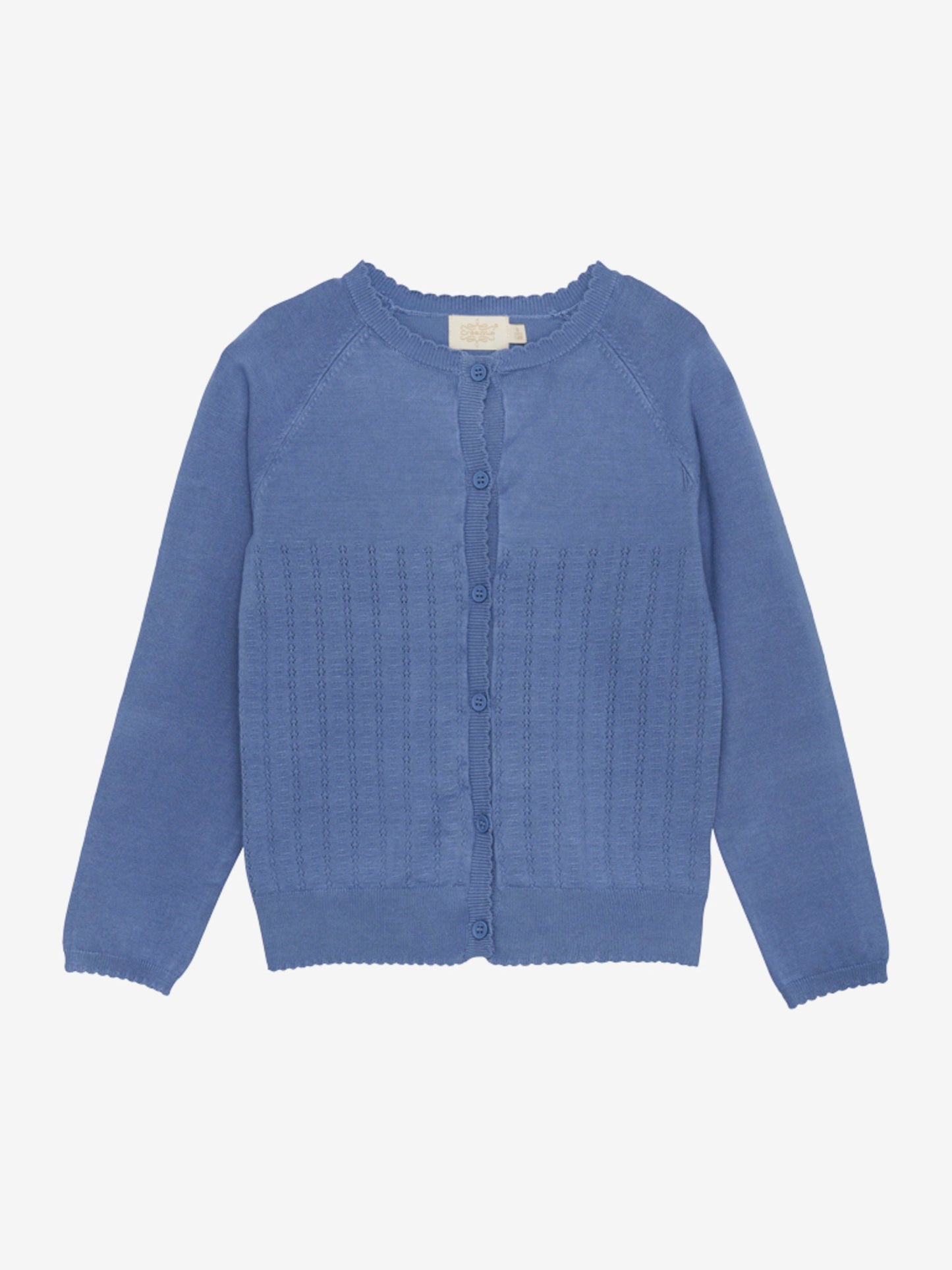 Creamie-Strick-Cardigan – Colony Blue