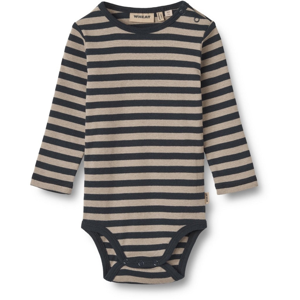 Wheat Leo Body L/S - Navy stripe