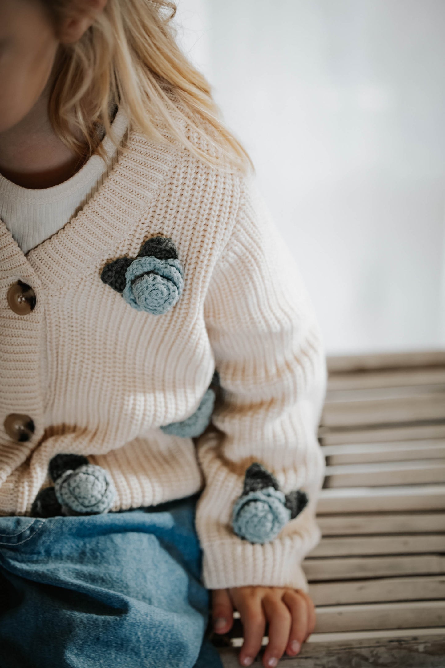 Fliink Cool Flower Cardigan - Sandshell