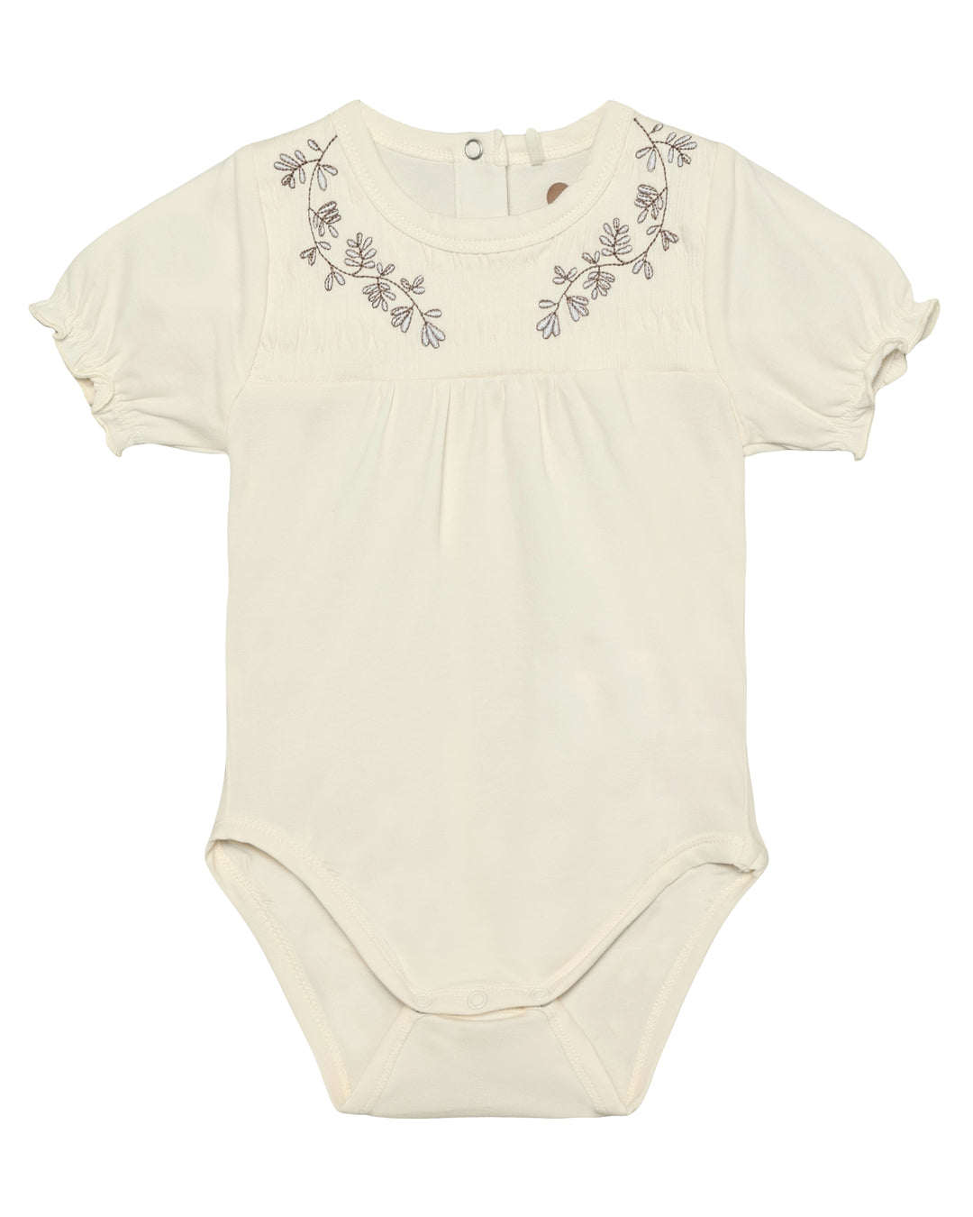 EN FANT Body SS Embroidery - Eggnog