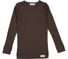 Indlæs billede til gallerivisning MarMar Modal T-shirt LS - Deep Choco mel.

