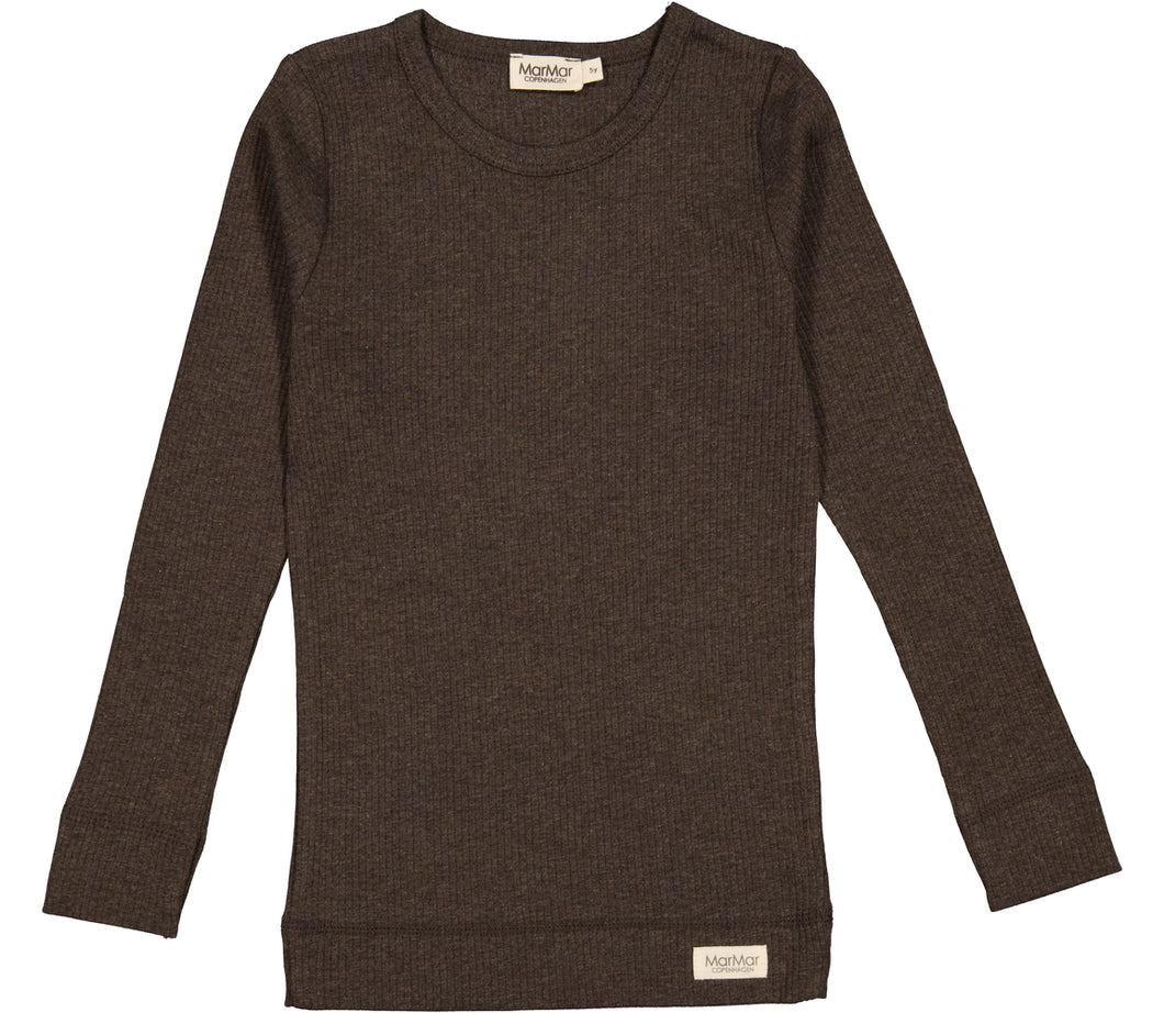 MarMar Modal T-shirt LS - Deep Choco mel.