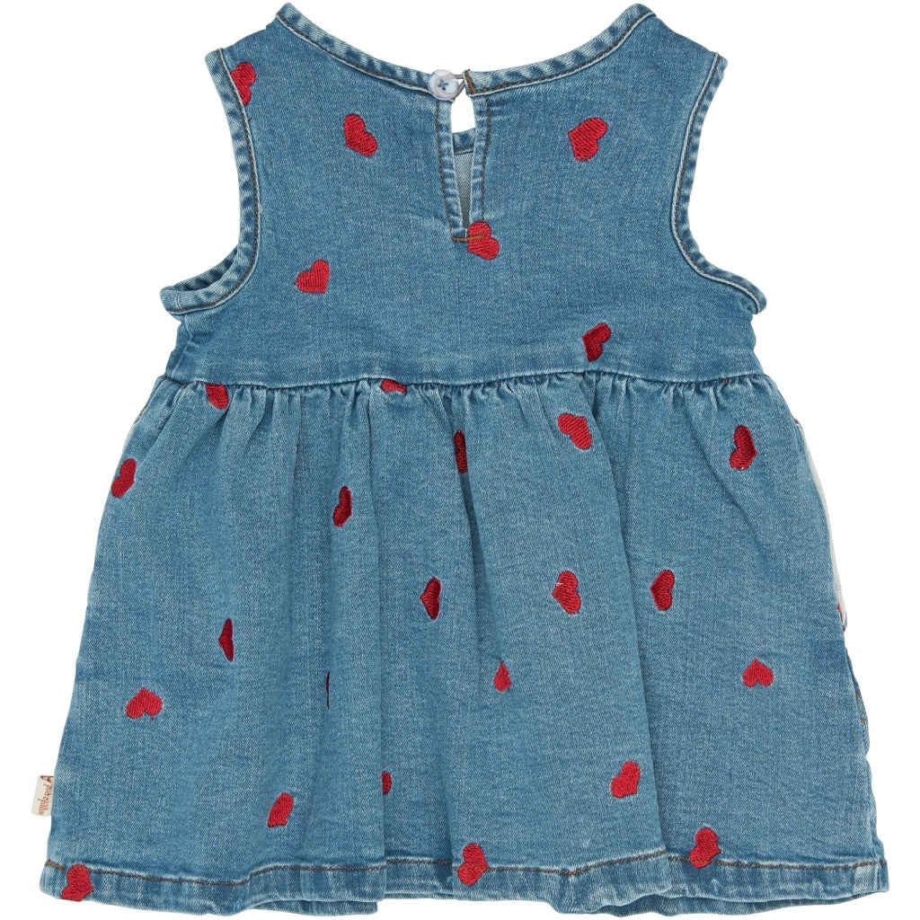 Petit Piao Eva SL Denim Kjole - Light Blue Denim