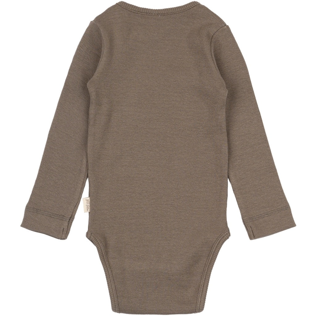 Petit Piao modal Body L/S - Earth Brown