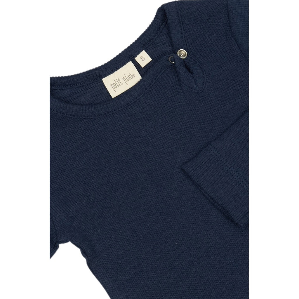 Petit Piao Body L/S Modal - Dress Blues