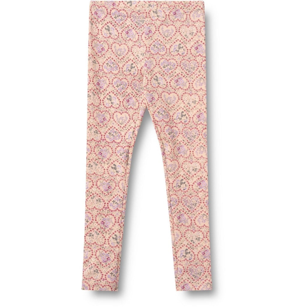 Wheat Jules Jersey Leggings - Magenta heart flowers