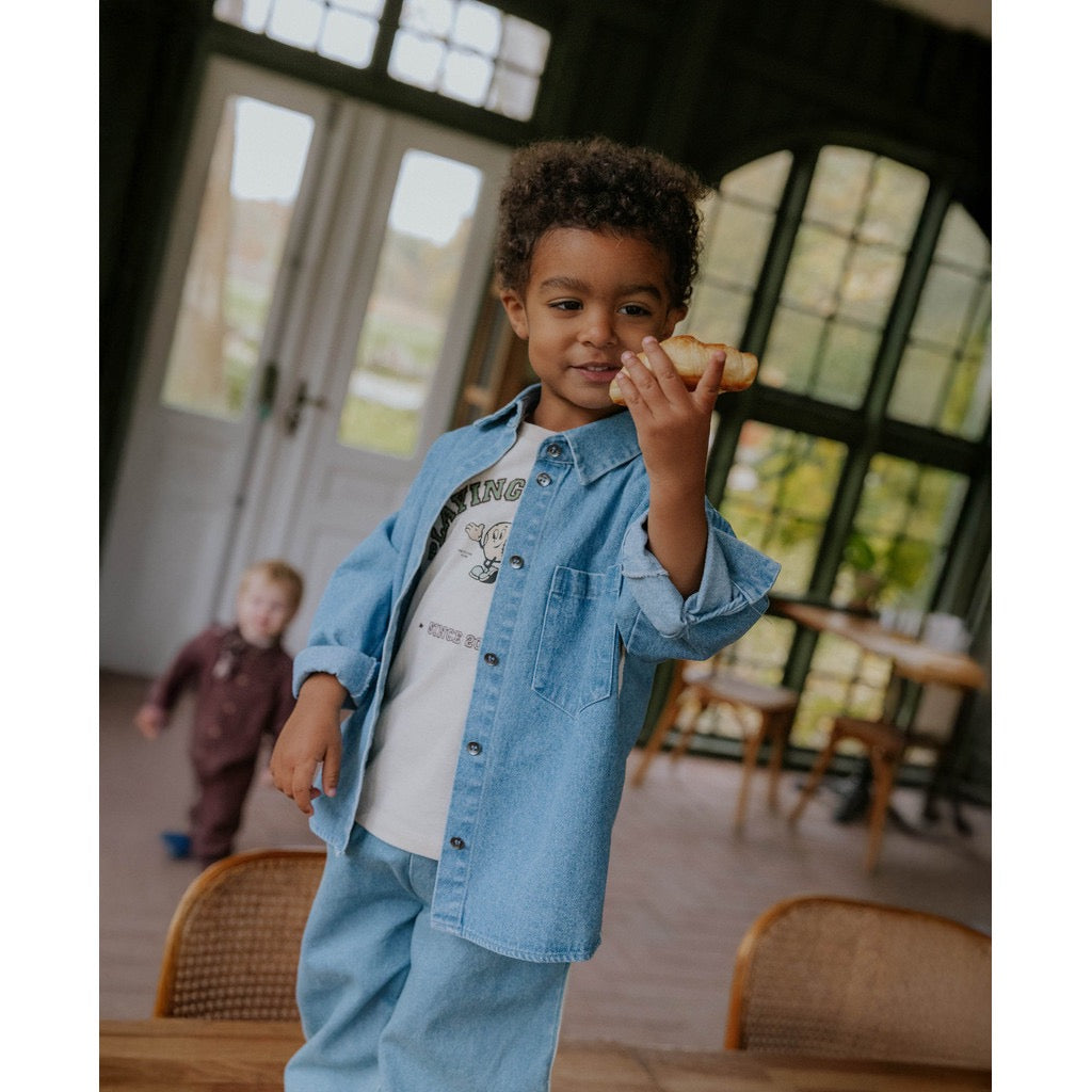 Fliink DONNY SKJORTE - MEDIUM DENIM BLUE