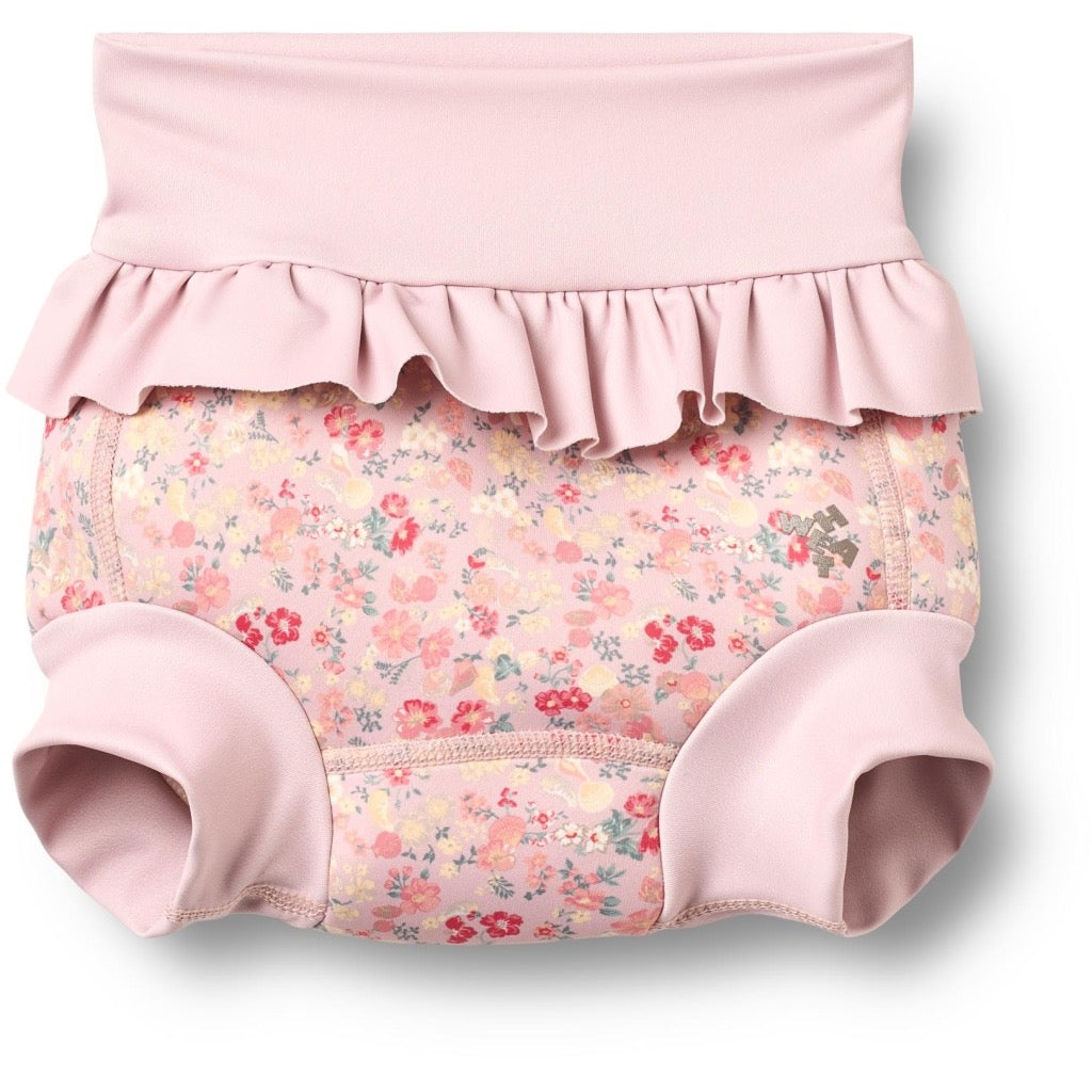 Wheat Rita Neoprene Svømmebukser - Powder flowers and seashells
