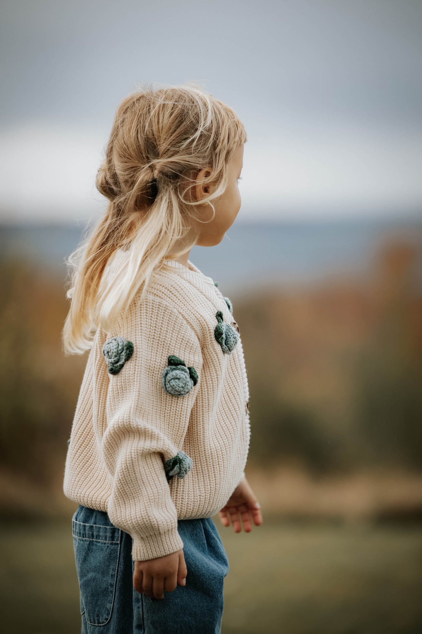 Fliink Cool Flower Cardigan - Sandshell
