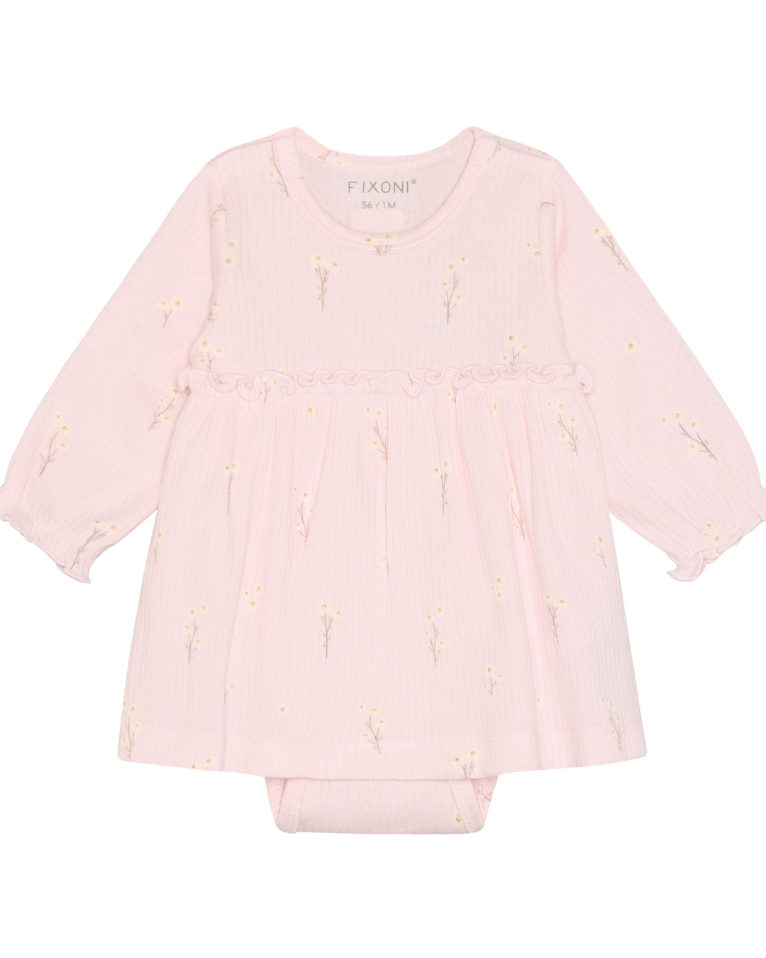 Fixoni Body Dress LS Rib - Potpourri