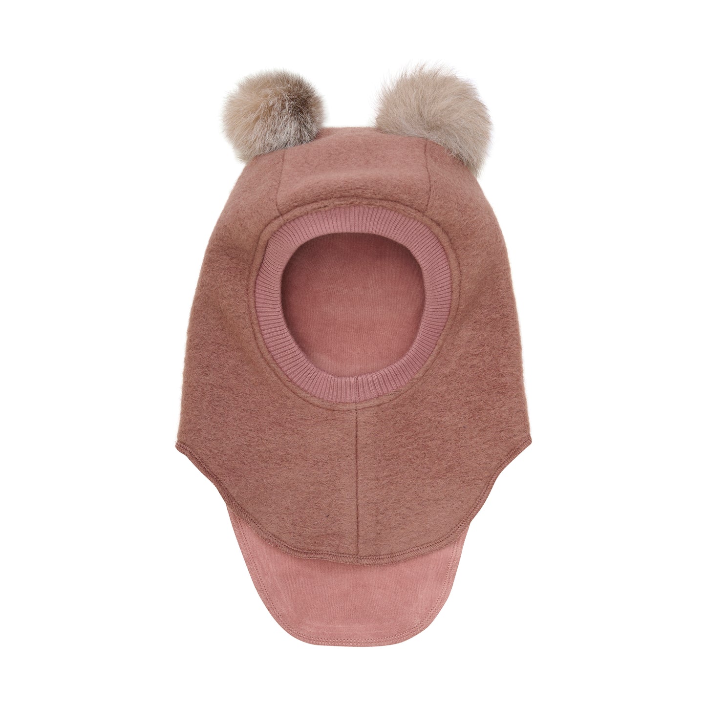 Huttelihut uld Elefanthue m. pompom - Burlwood