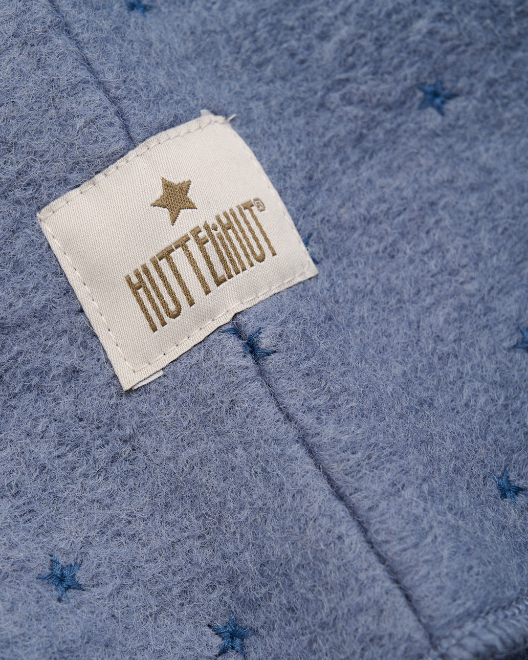 Huttelihut uld Elefanthue med broderet stjerner - Folkstone Gray