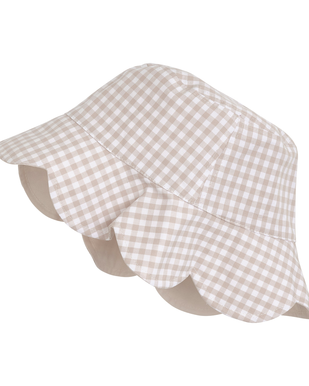 HUTTEliHUT Check Bøllehat  UPF 50+ - White Pepper