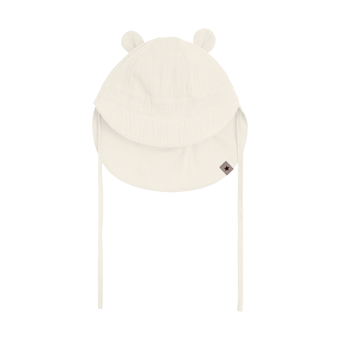 HUTTEliHUT Muslin Sommerhat med ører - Antique White
