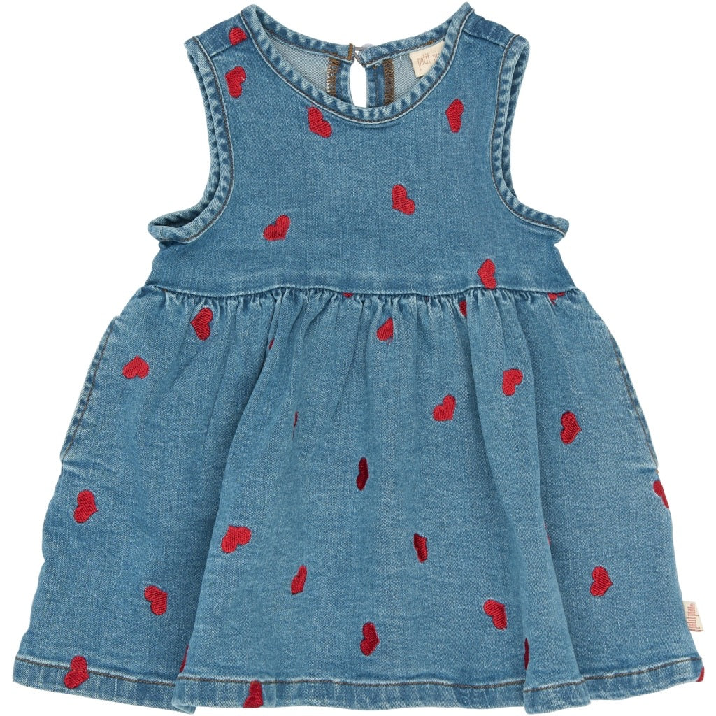 Petit Piao Eva SL Denim Kjole - Light Blue Denim