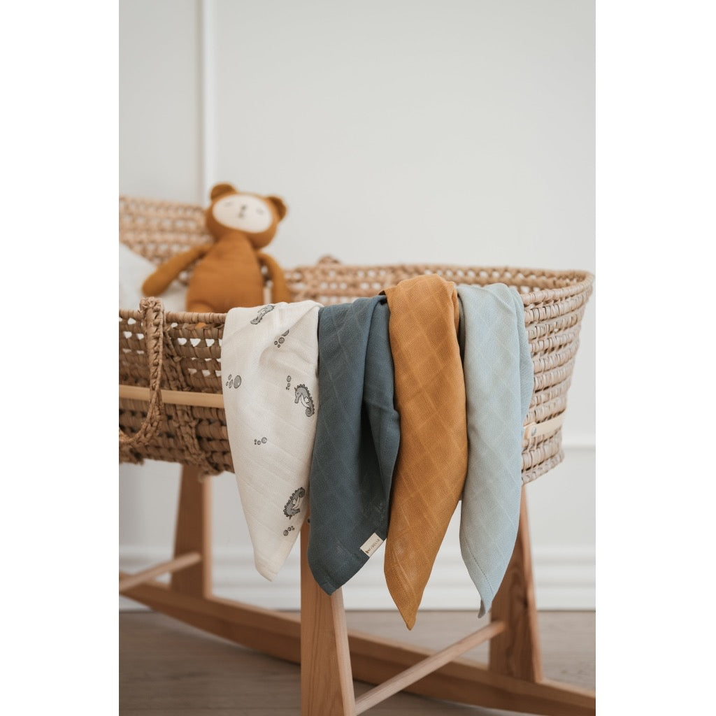 Fabelab stofbleer 4-pak "under the sea" - Wood Thrush