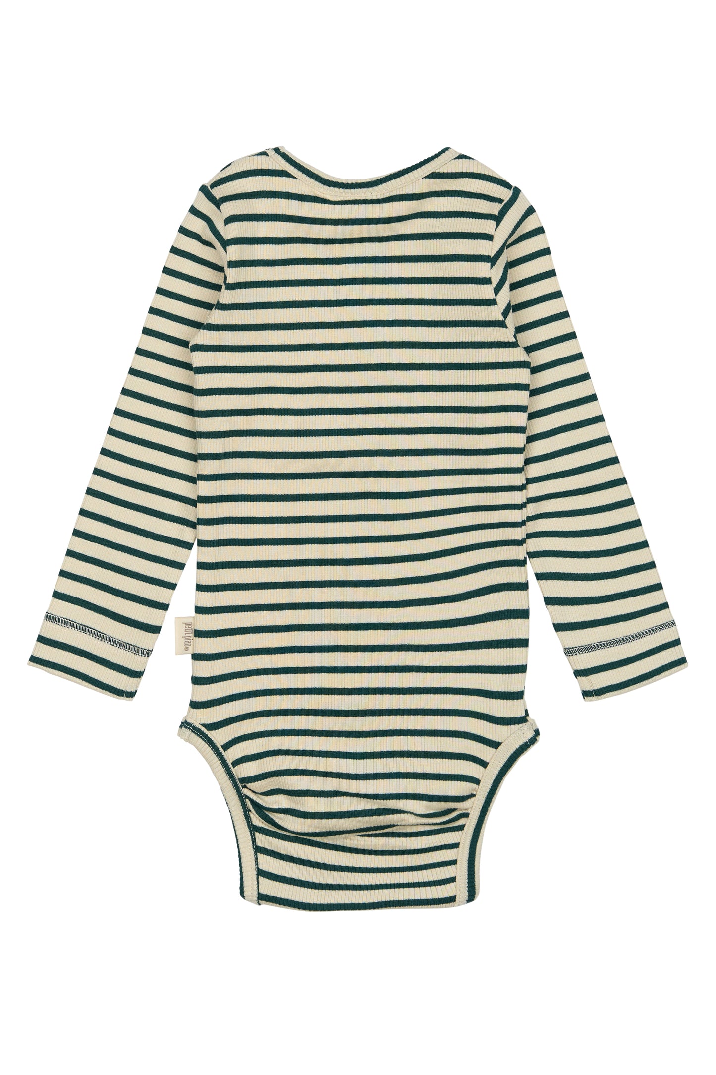 Petit Piao stribet Modal Body L/S - Dark Sea/off white