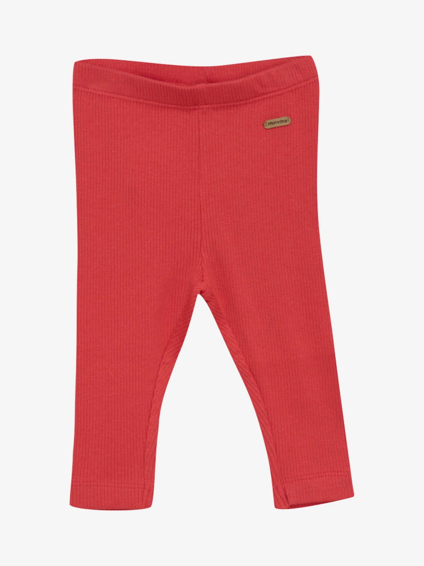 Minymo Rib Leggings - Tomato Puree