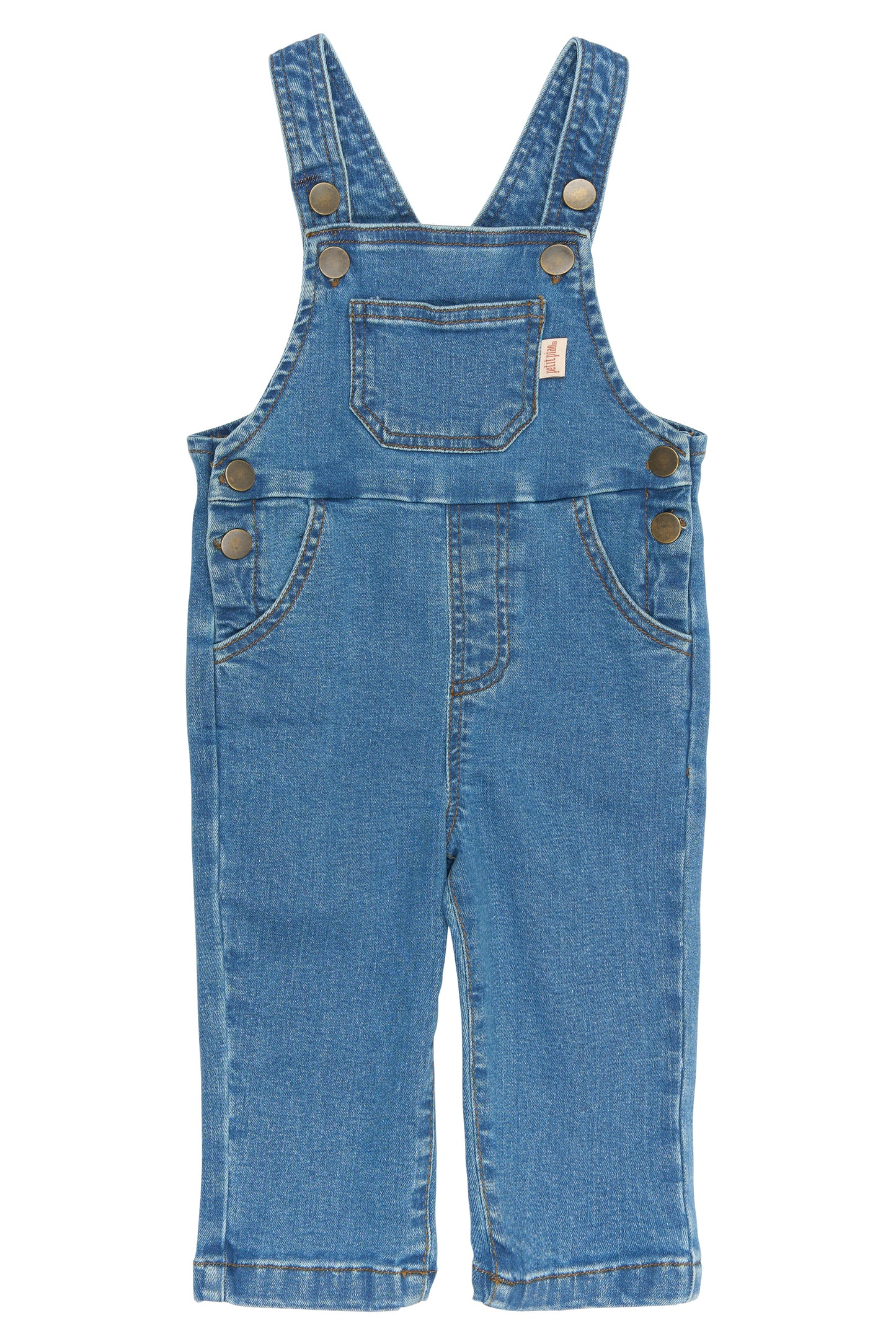 Petit Piao Elm Denim Overalls - Light blue denim