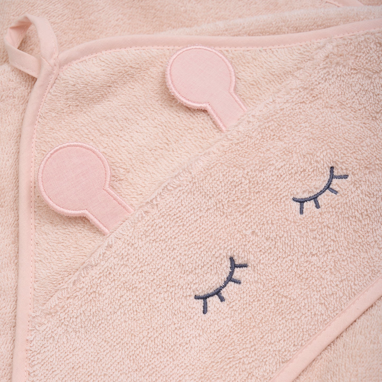 Pippi baby håndklæde med hætte - Rose Dust