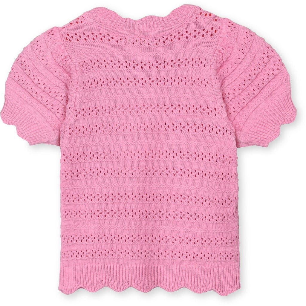 Fliink Magic strik Bluse SS - Begonia Pink