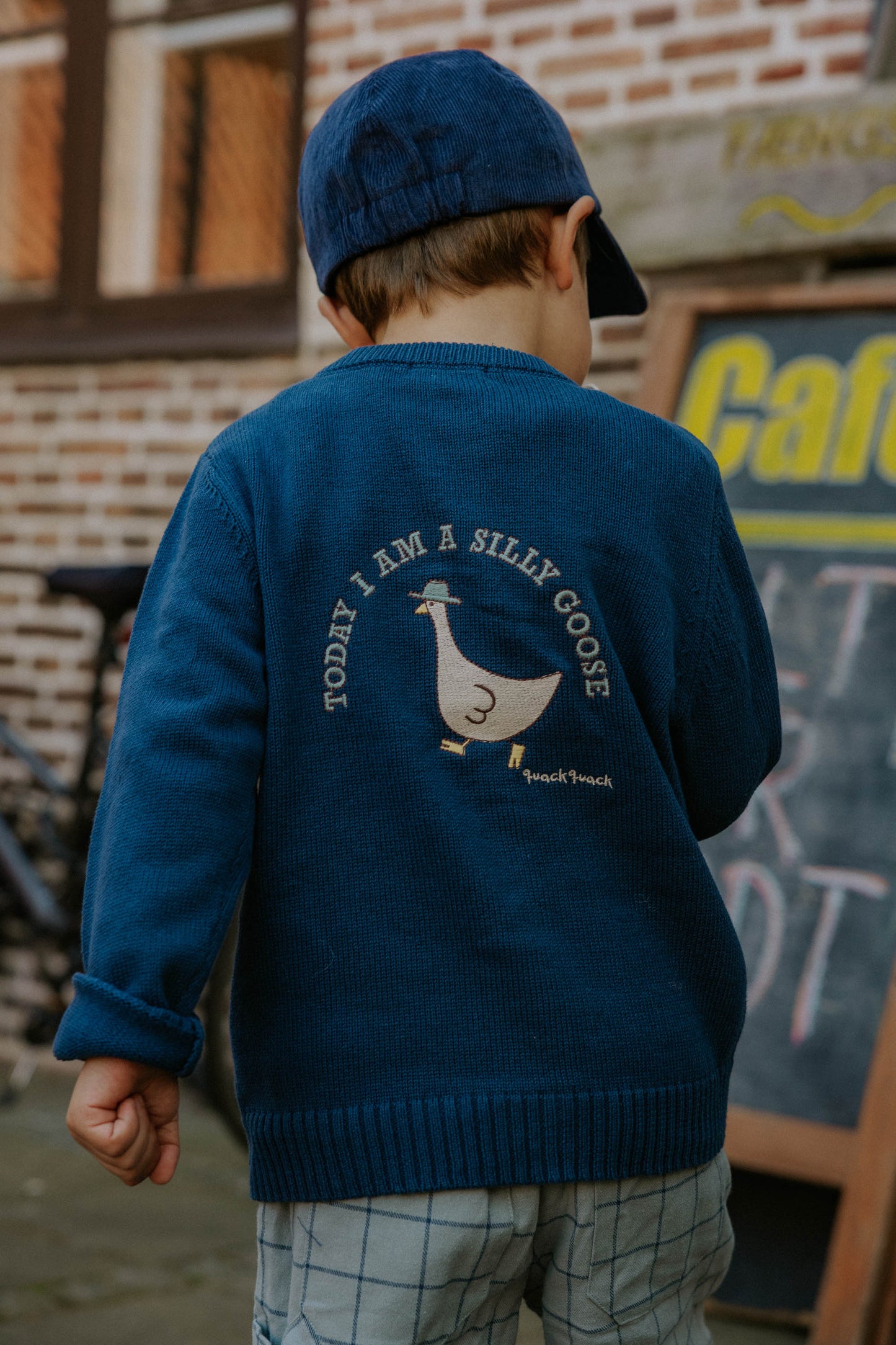 Fliink Mahdi strik Cardigan - Insignia Blue