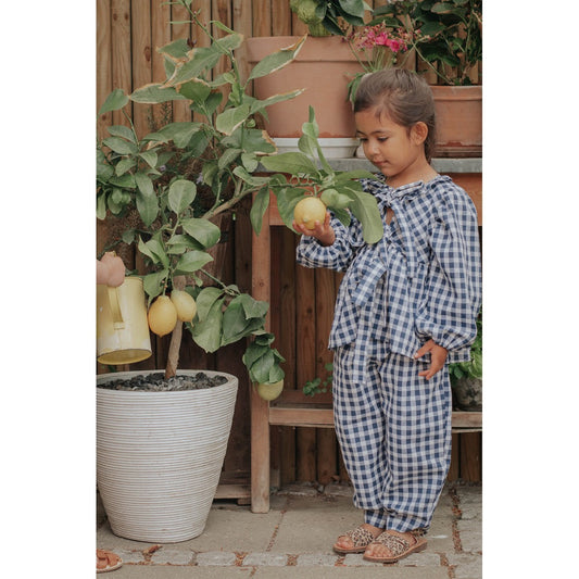 Fliink Zorro bluse LS - Insignia Sandshell check