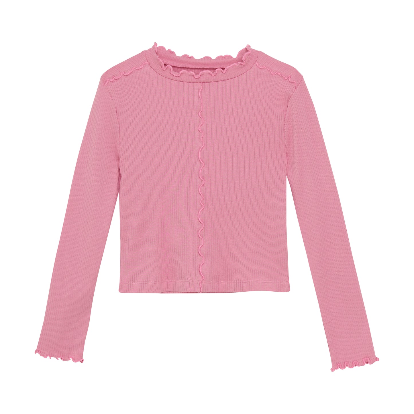Creamie. T-shirt LS Rib - Wild Rose
