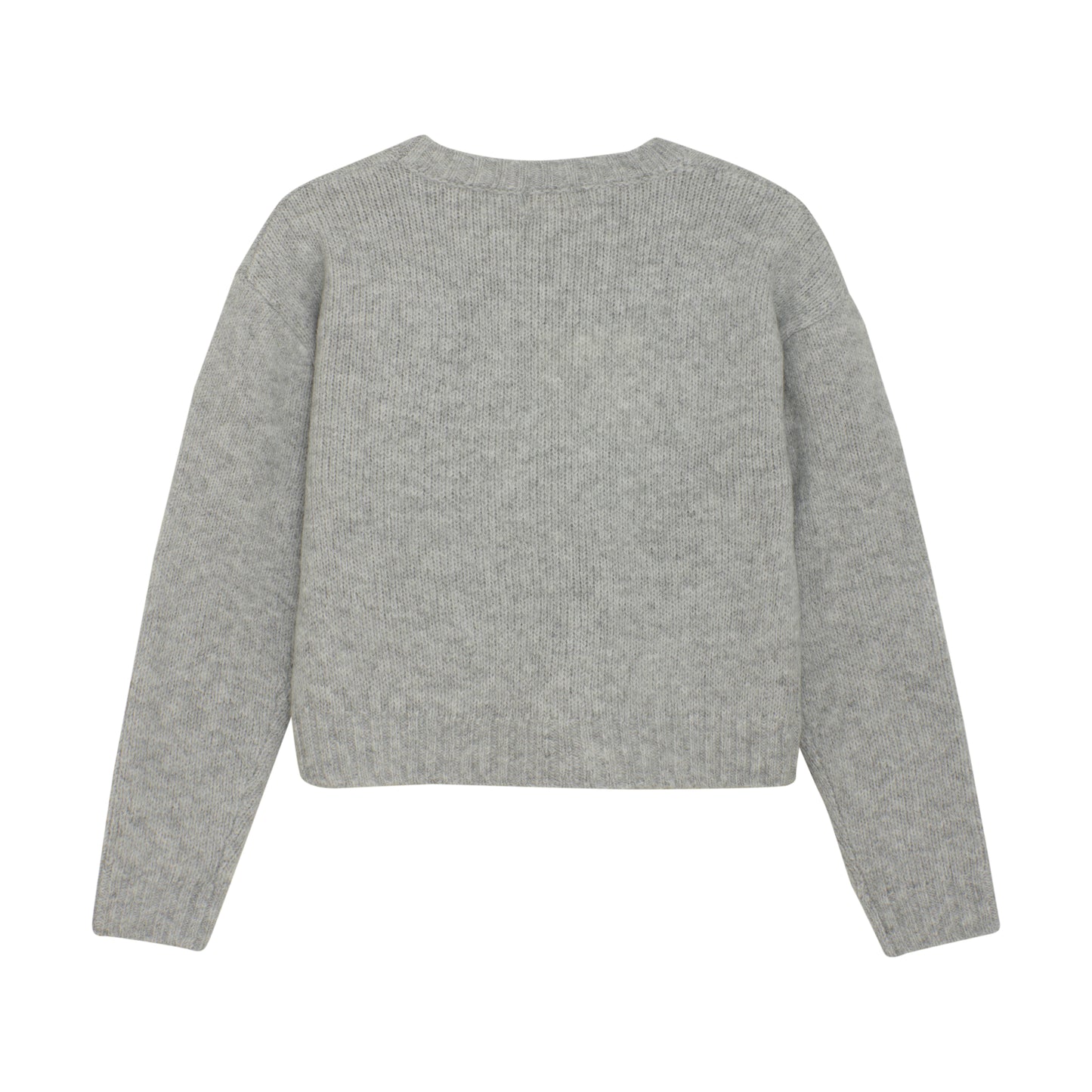 Creamie strik Bluse - Light Grey Melange