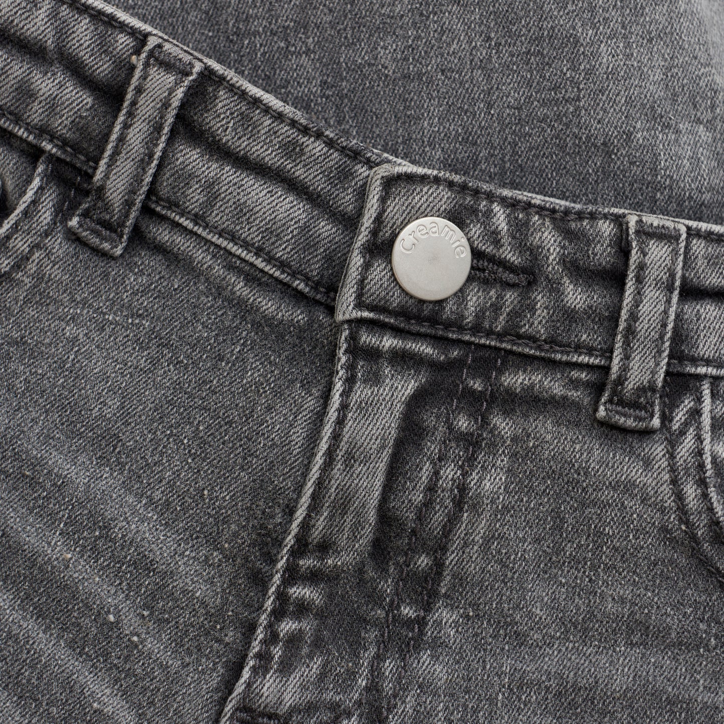Creamie Denim bukser - Light Grey Denim