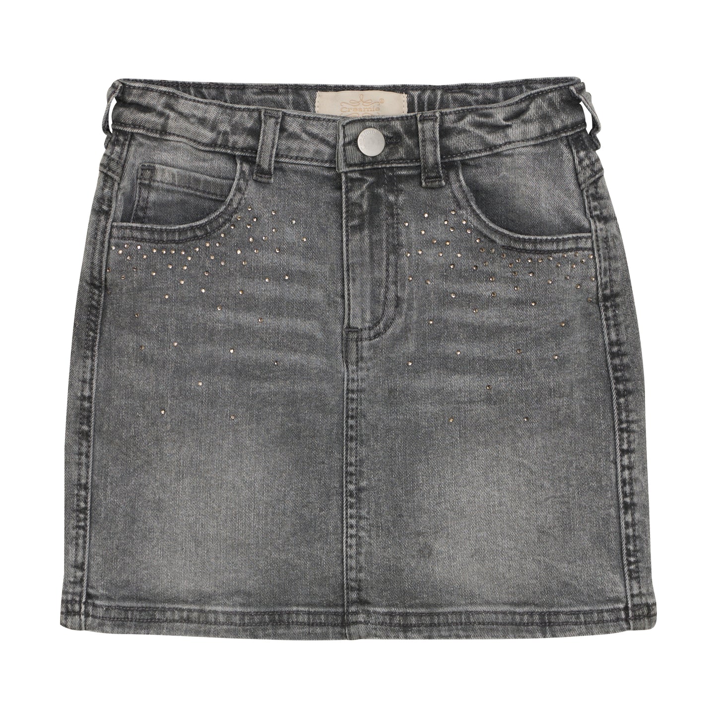 Creamie Denim Nederdel - Light Grey Denim