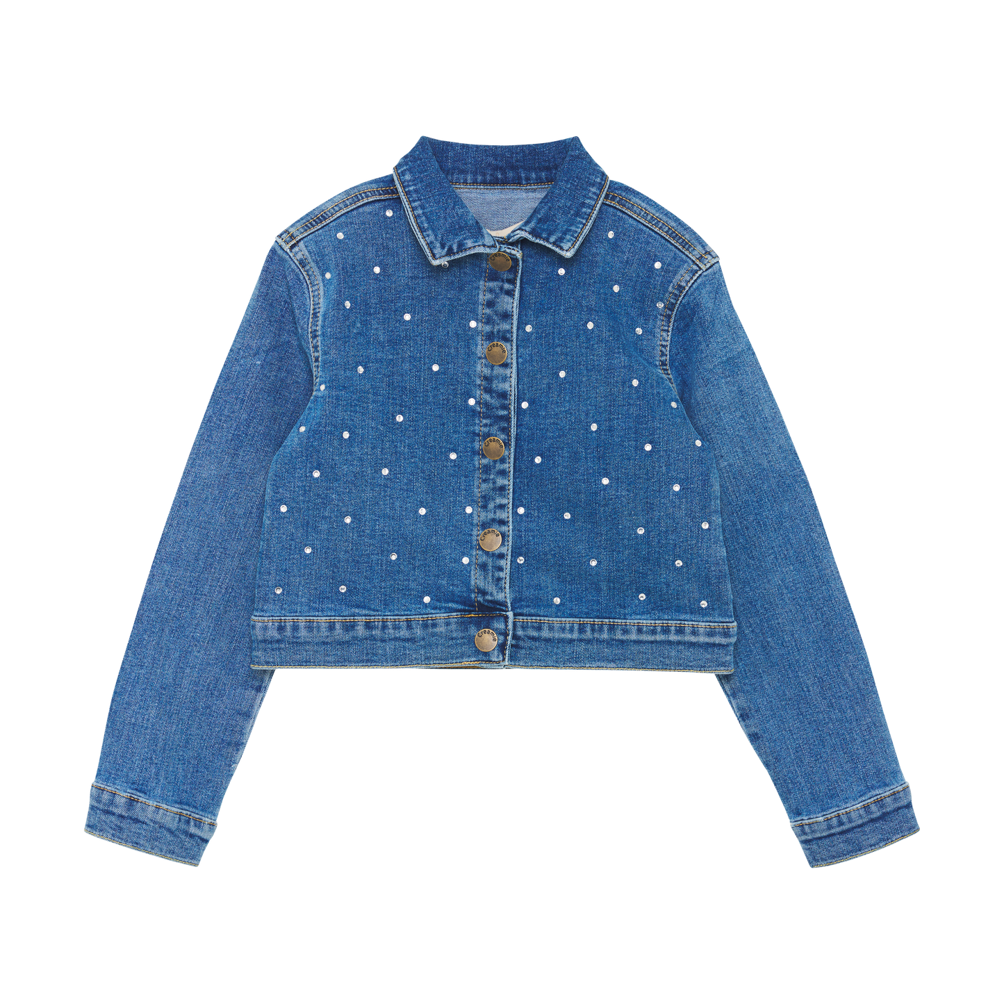 Creamie denim Jakke rhinestones - Blue Denim