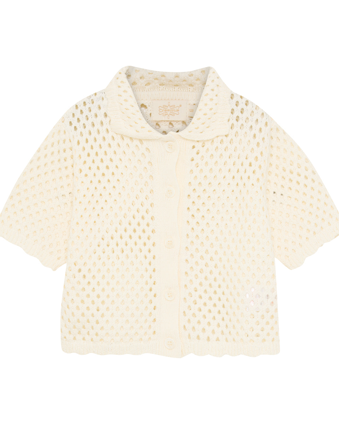 Creamie strik Cardigan SS - Smørcream