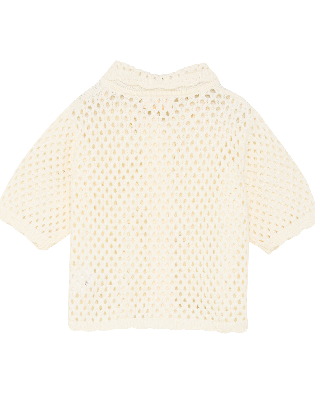 Creamie strik Cardigan SS - Smørcream