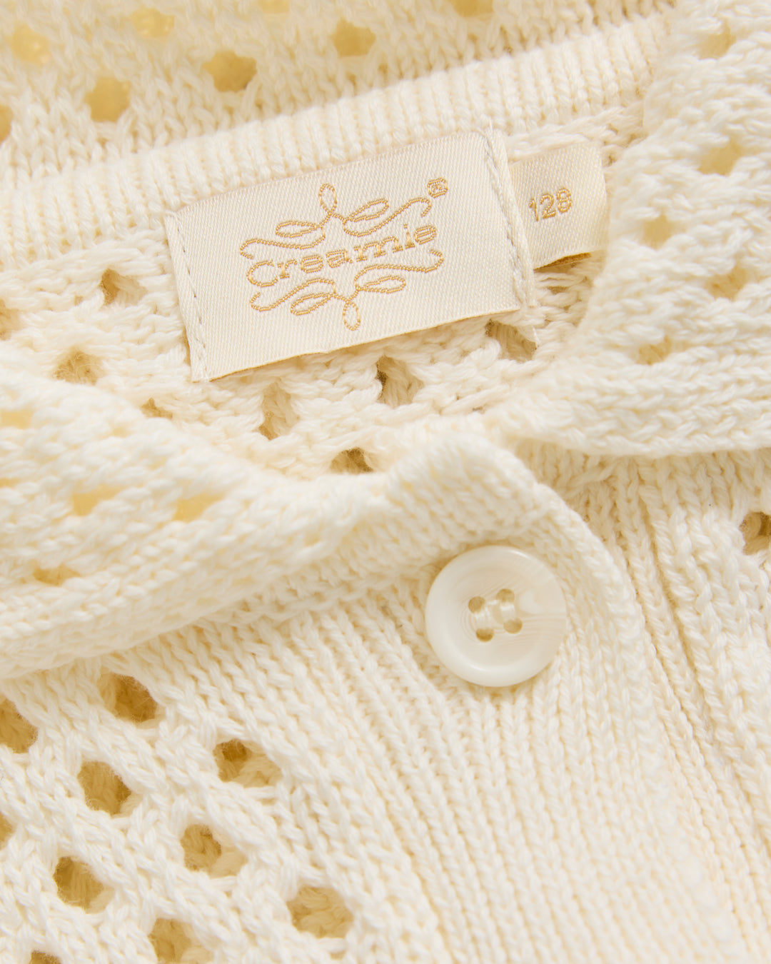 Creamie strik Cardigan SS - Smørcream